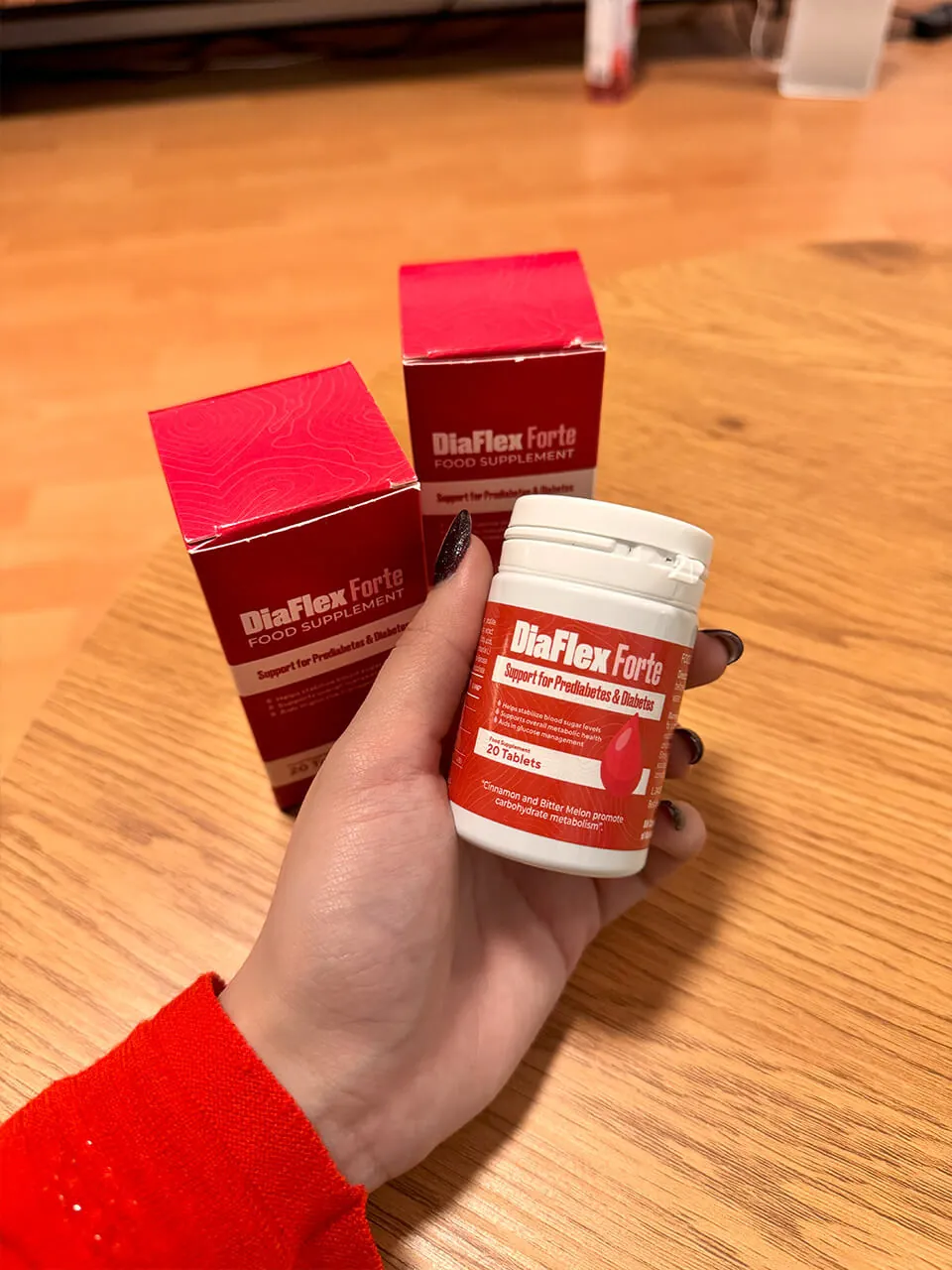 Foto della confezione DiaFlex Forte da un cliente reale